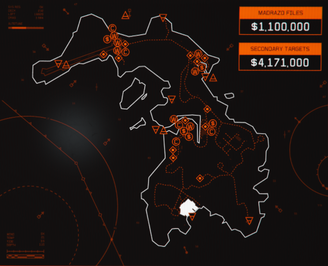 Cayo perico secondary targets map