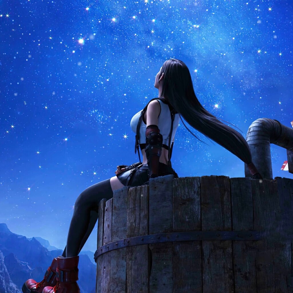 【ques秦】Tifa，蒂法星空动态壁纸，仿ps4主题同款