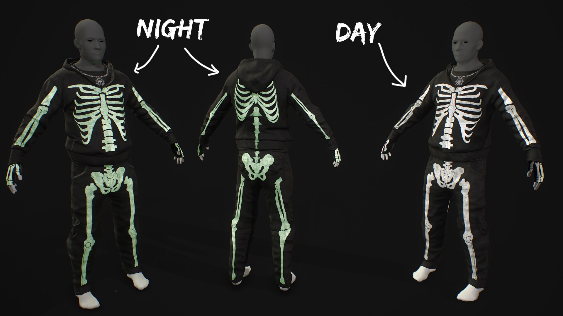 Steam Workshop::Glowing Skeleton Pants