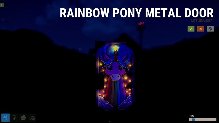 Rainbow Pony Metal Door - image 2
