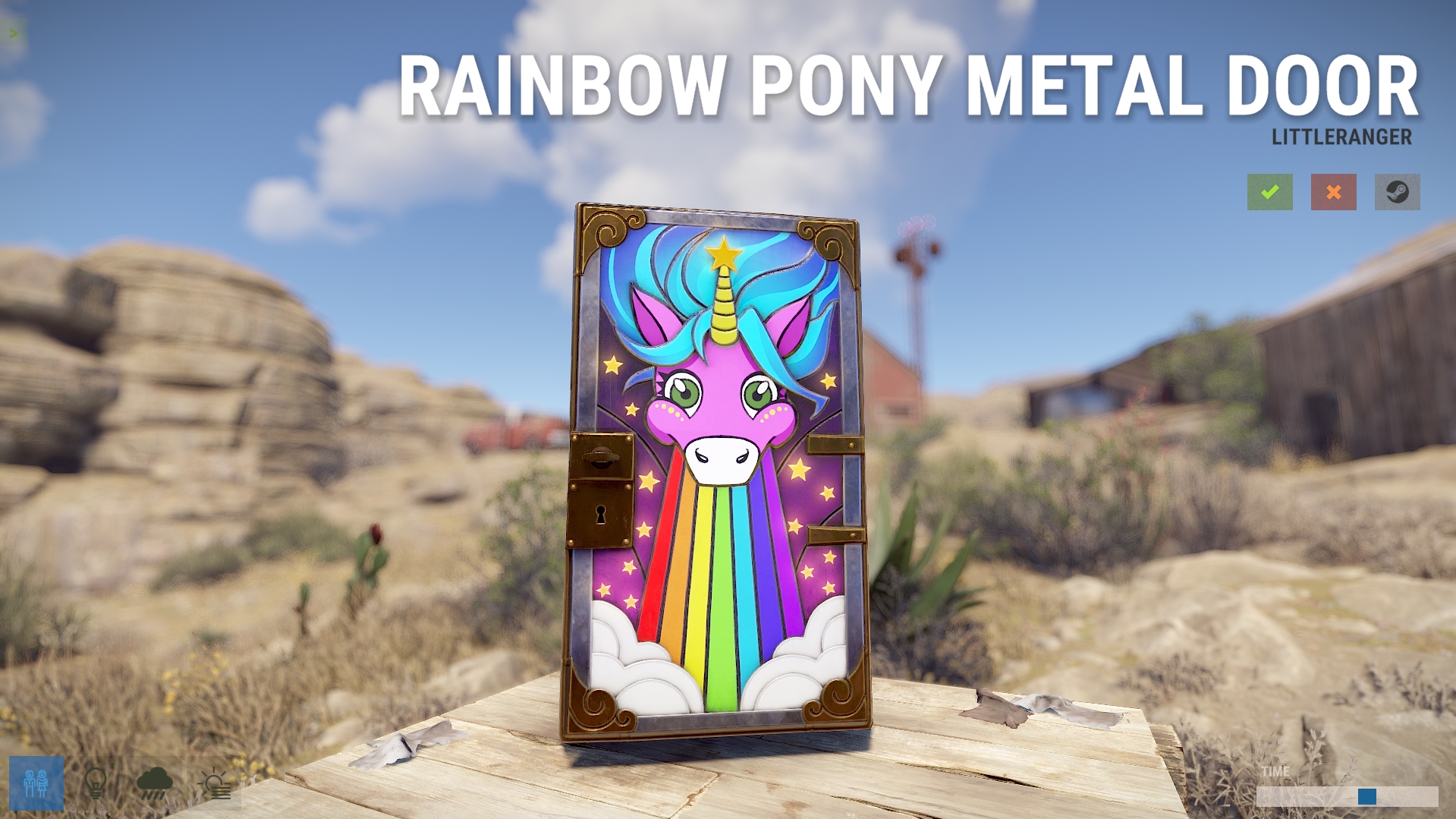 Rainbow Pony Metal Door screenshot 1
