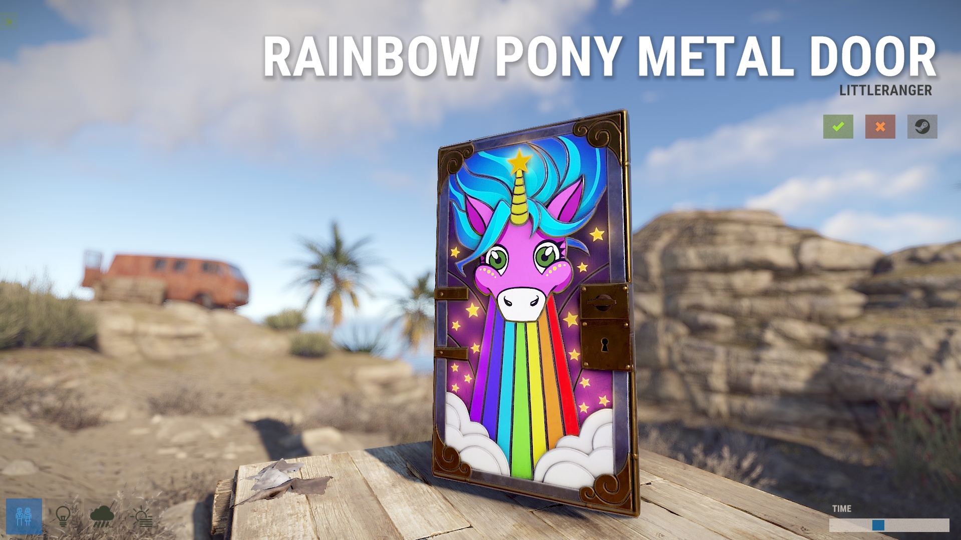 Rainbow Pony Metal Door thumbnail 2