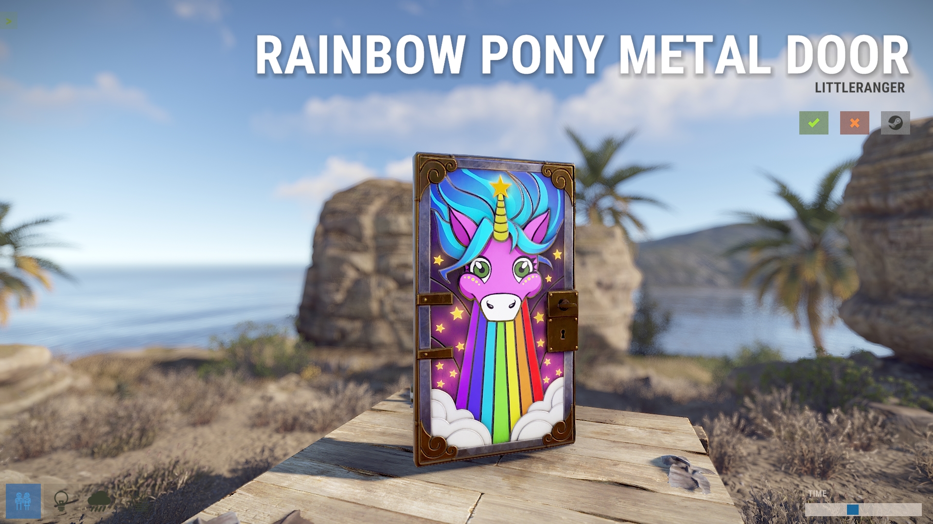 Rainbow Pony Metal Door thumbnail 3