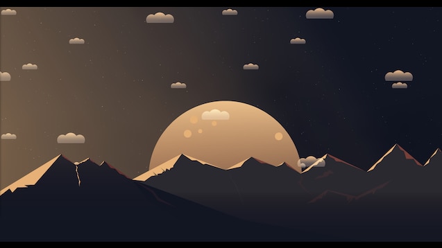 Steam Workshop::Minimalism : Moon Night - Mountains 4K