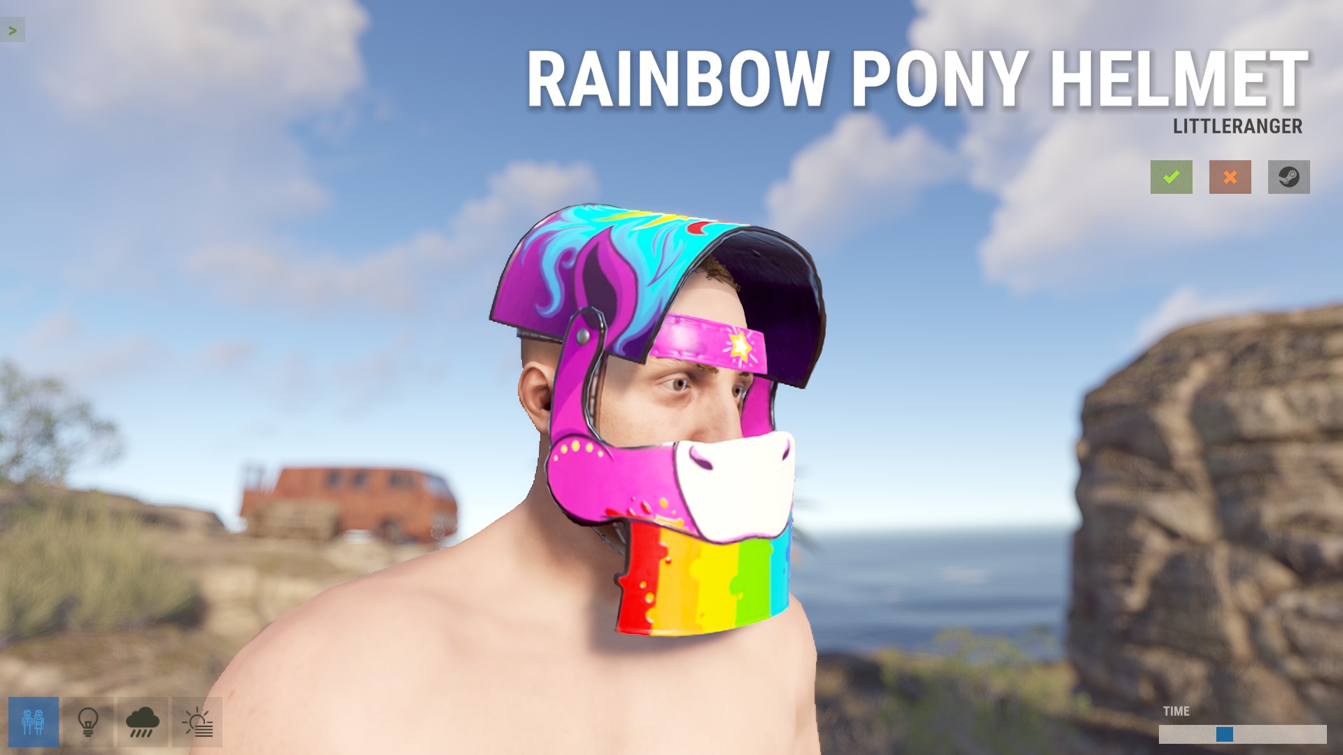 Rainbow Pony Helmet screenshot 1