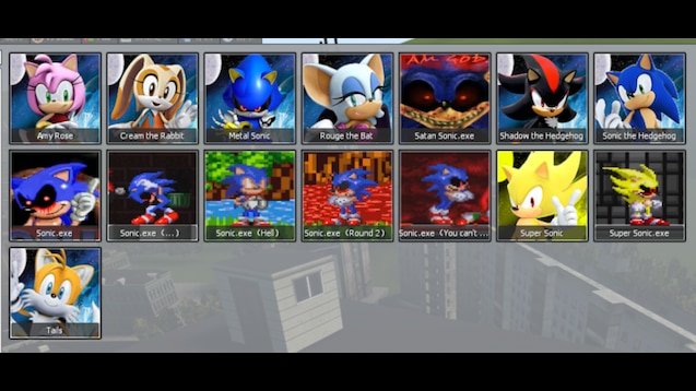 Sonic.exe over Sonic & Super Sonic [Sonic R] [Mods]