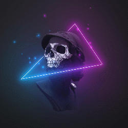 Neon skull