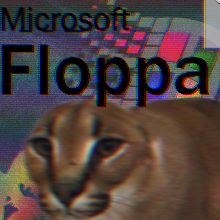 Microsoft Floppa 95 vaporwave