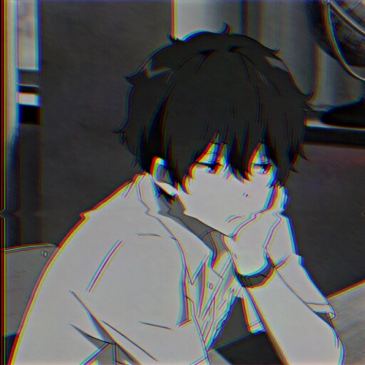 Sad anime boy