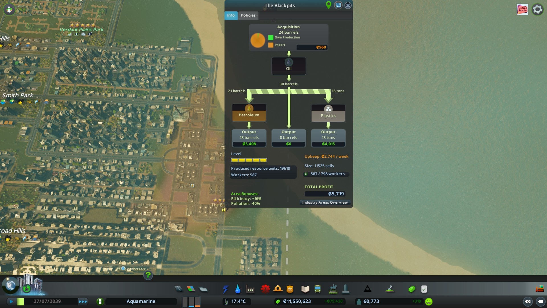 Cities: Skylines — Industries screenshot shared by Steam user dracosummoner