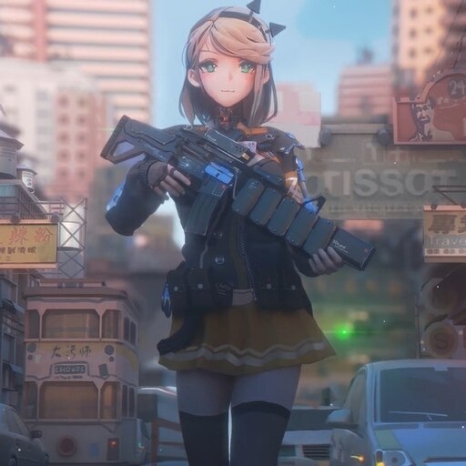 female anime soldier