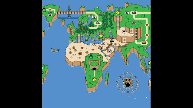 super mario world 3d map