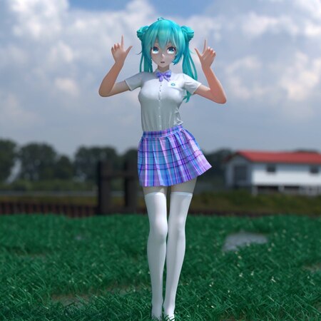 【MMD】JK初音105℃的爱❤️ 4K