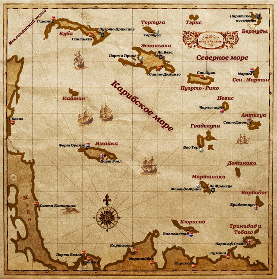 Сообщество Steam :: :: Карта Архипелага Из Игры Корсары ГПК
