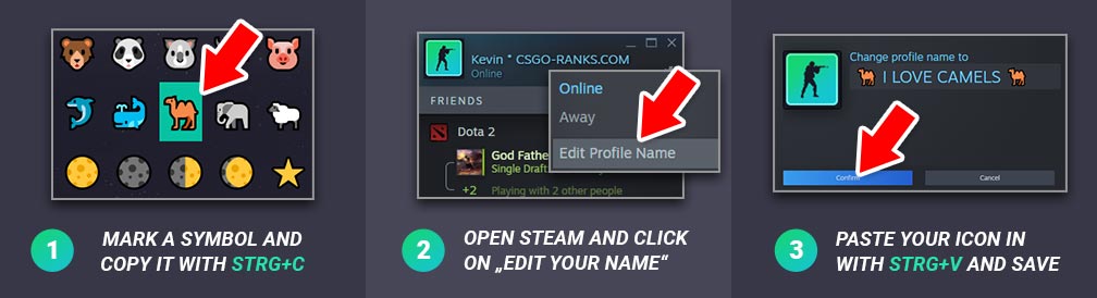 Steam Community Guide STEAM NAME SYMBOL LIST