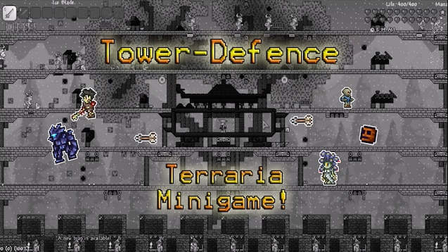 Defensive Tower At Entrance Of Town : Terraria