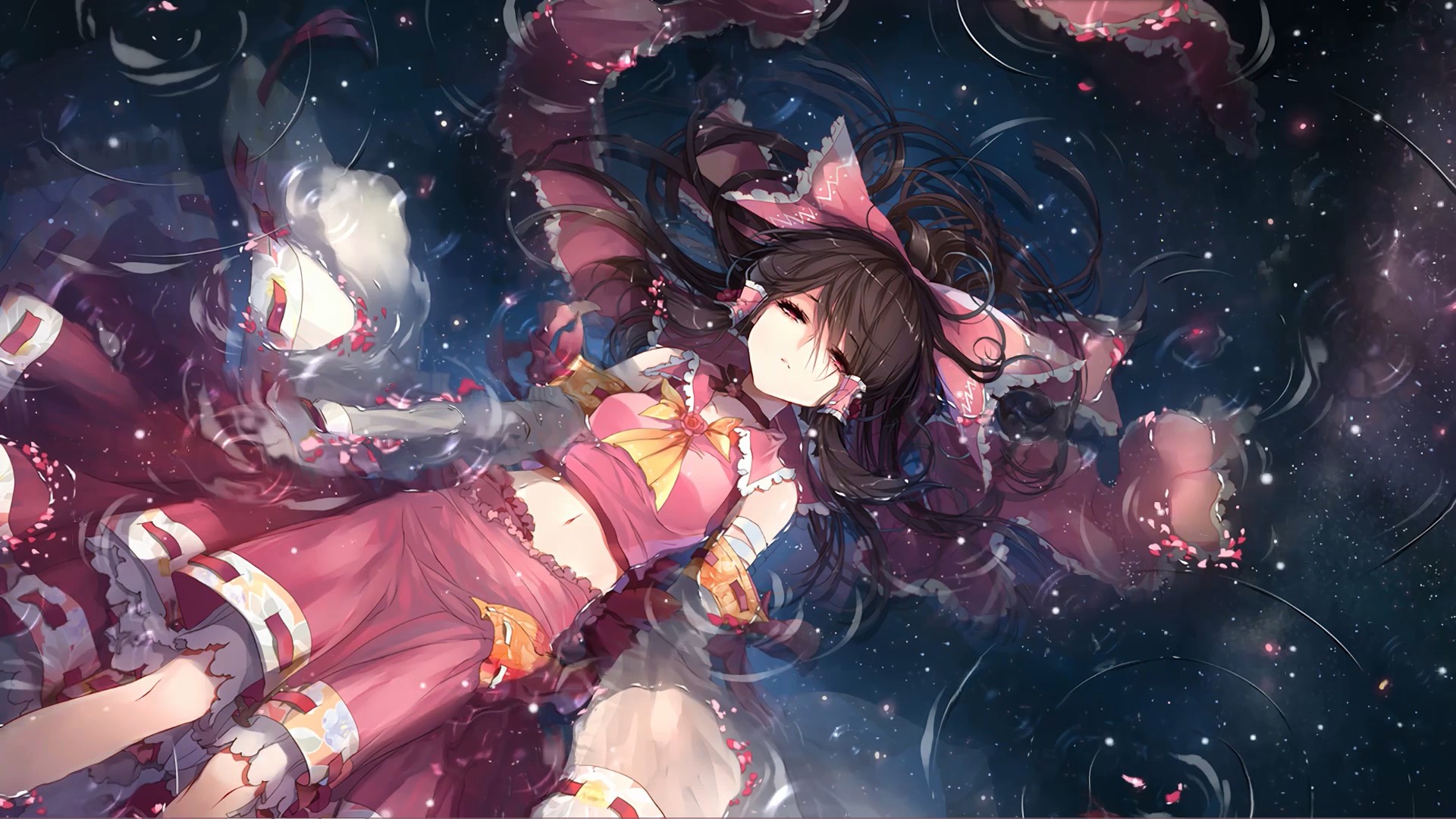 Wallpaper engine red. Reimu hakurei. Reimu hakurei guro. Reimu hakurei 4k. Аниме девочка обои Wallpaper engine
