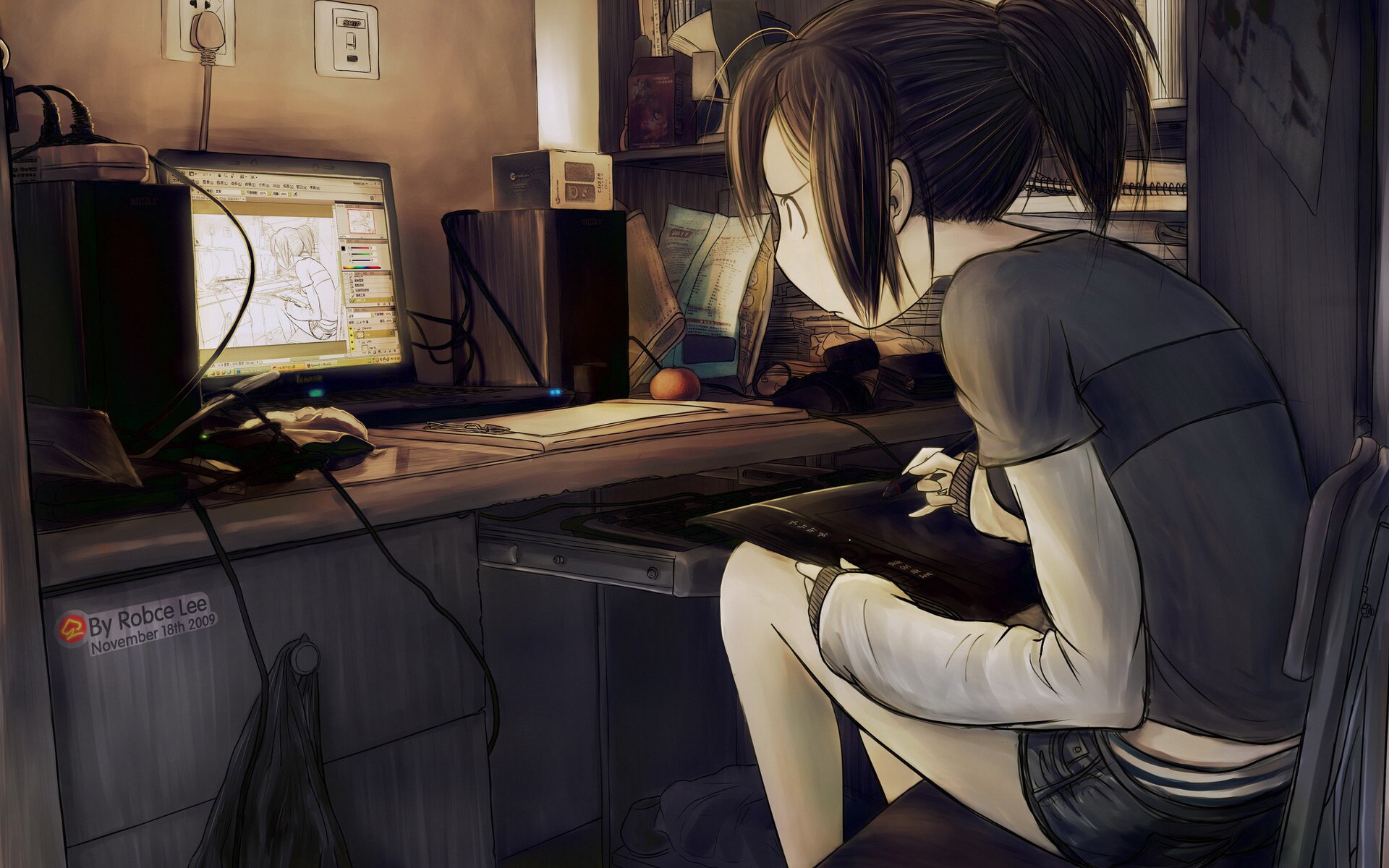 Steam Workshop::Cyberpunk 2077 Girl 32:9 Animated Wallpaper