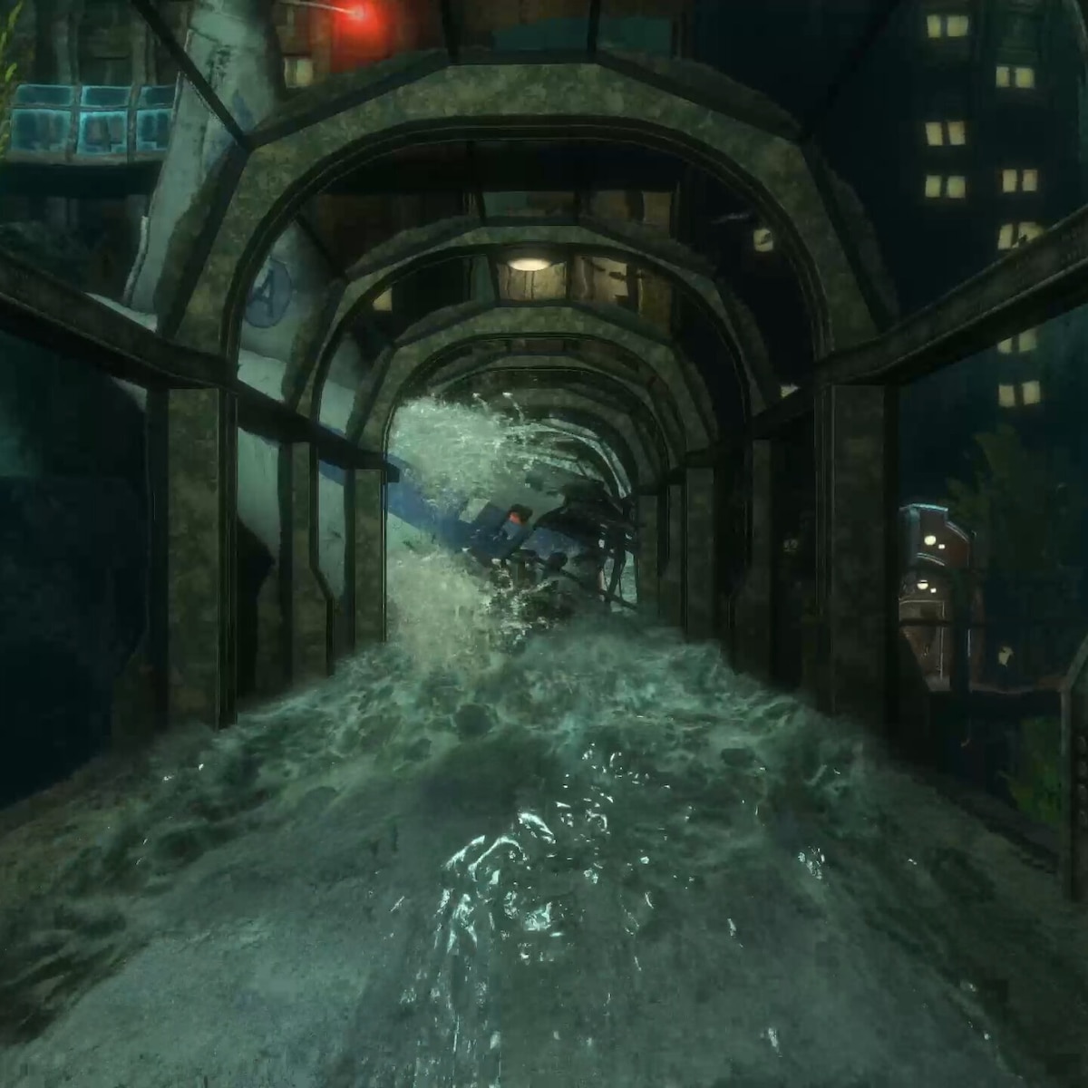 Bioshock Remastered Flooded Walkway looped 21:9 3440x1440 60fps