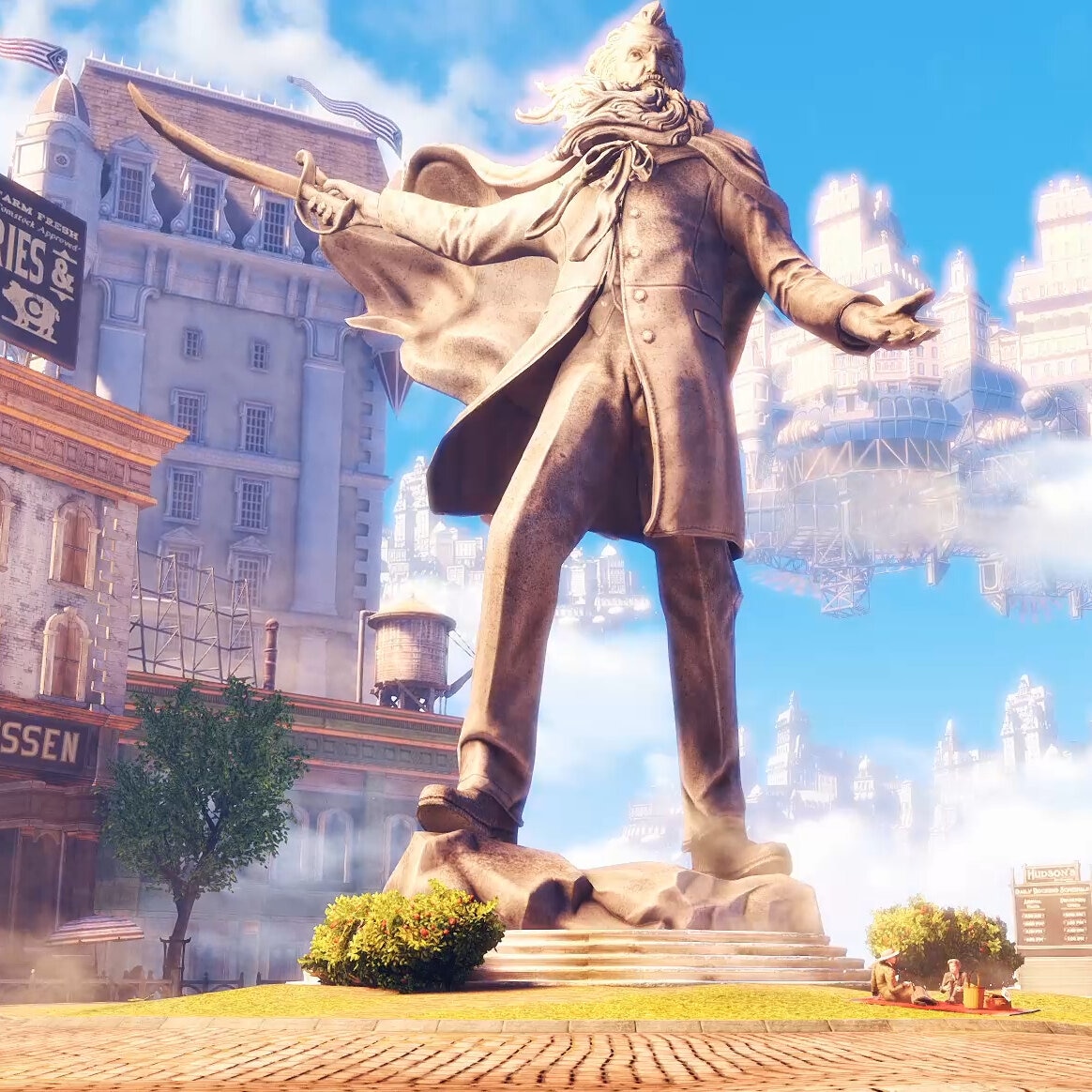 Bioshock Infinite Statue of the Prophet looped 21:9 3440x1440 60fps