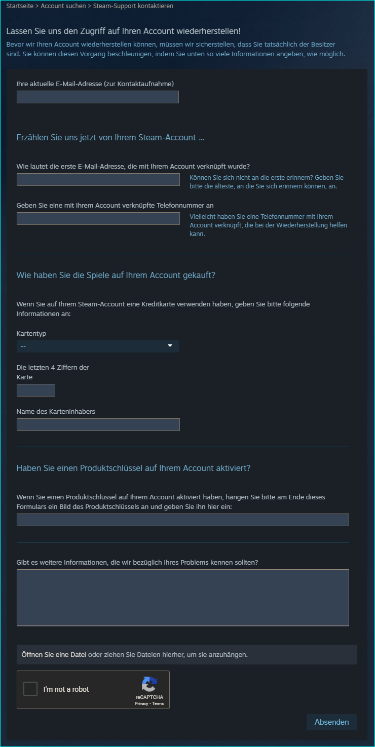 Steam Community Guide Deinen SteamAccount wiederherstellen