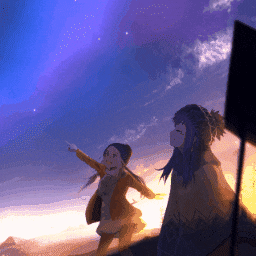 Stars - Yuru Camp Rin and Nadeshiko 4k {Artwork by Oubori}