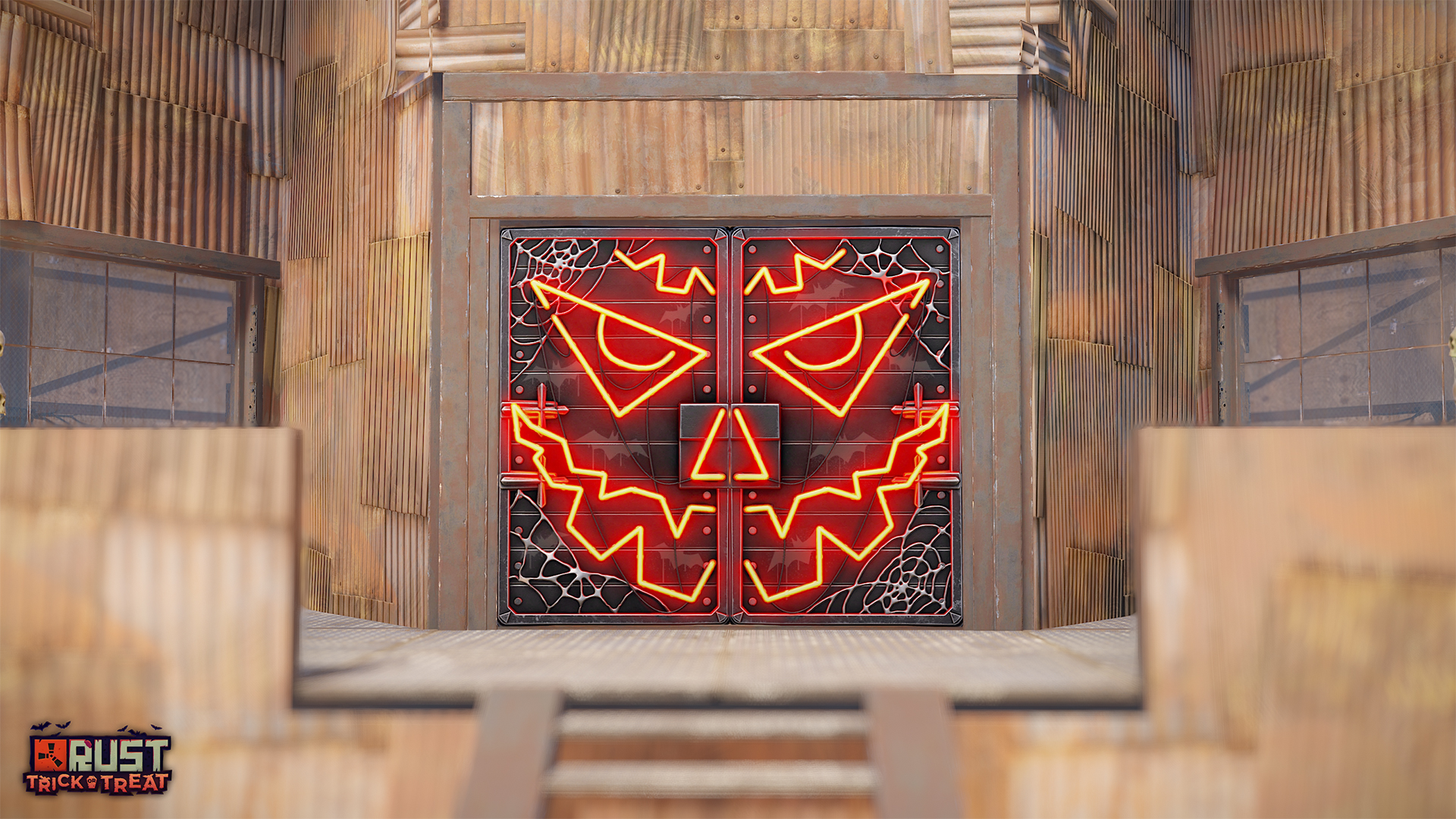 Neon Pumpkin Metal Double Door thumbnail 2