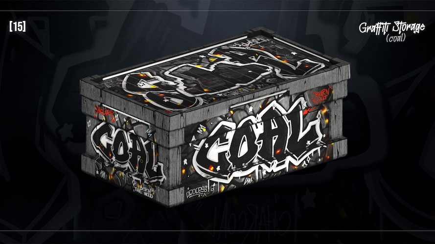 Graffiti Charcoal Storage - image 1