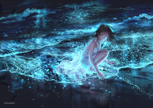 Девушка в воде арт