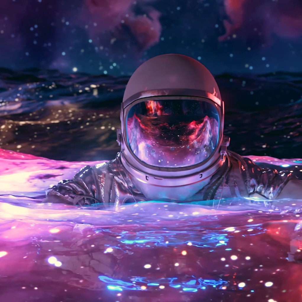 Astronaut swimming in Galaxy Wallpapers HDV
