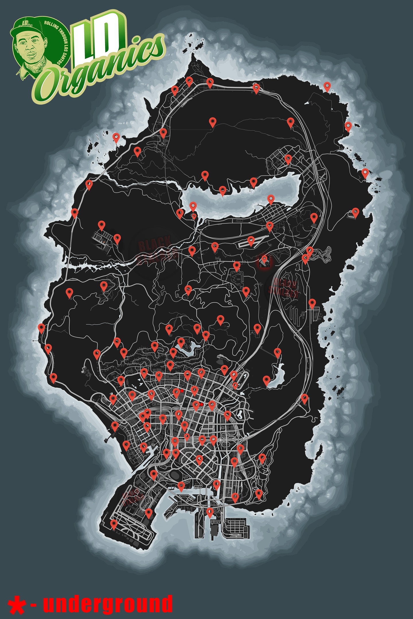 Gta v ld organics locations map