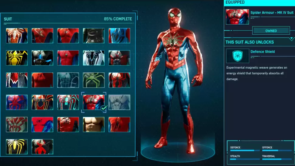 Spider Man PS4: All Suits and How to Unlock Them