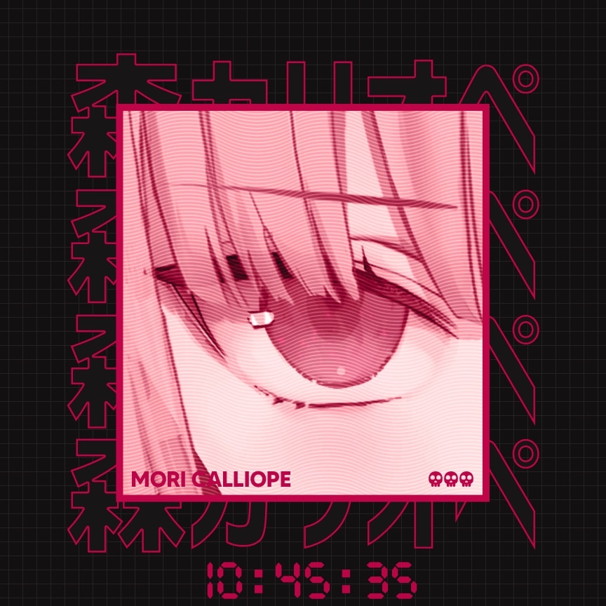 Hololive EN Mori Calliope [Audio Visualizer and Clock]