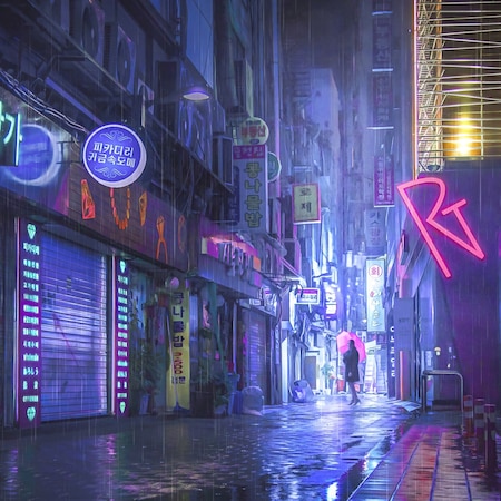 Seoul Cyberpunk Alley | Wallpapers HDV