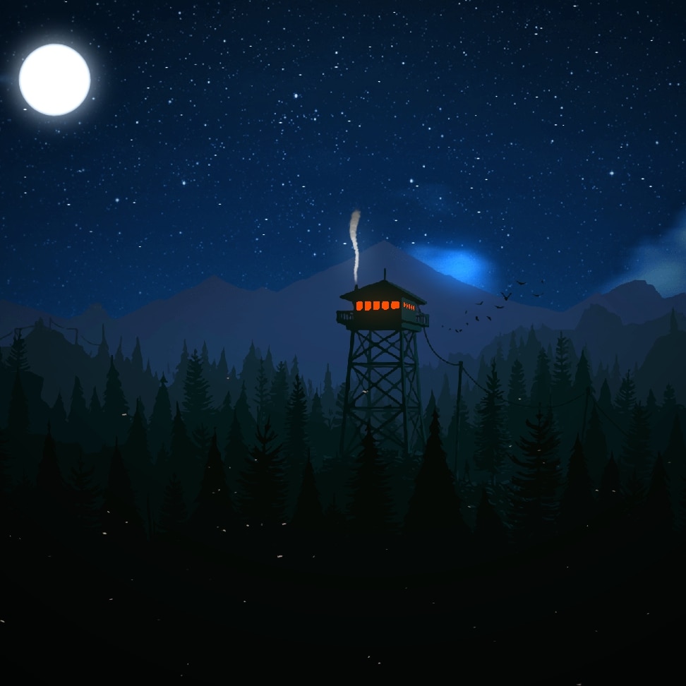 Cozy, minimal firewatch.