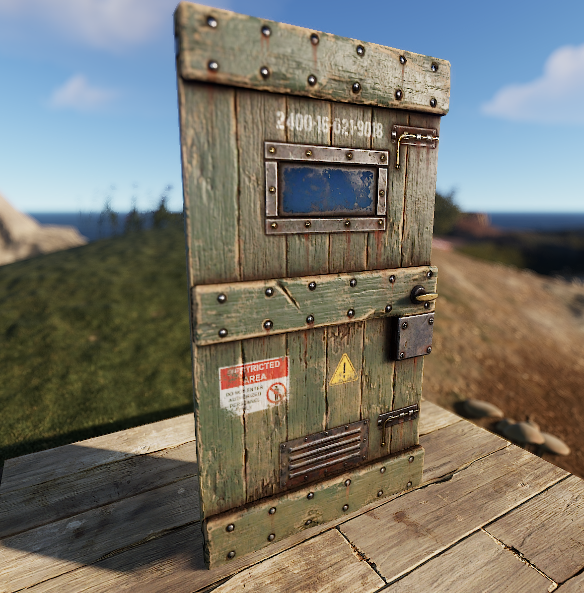 Military Storage Wooden Door thumbnail 2