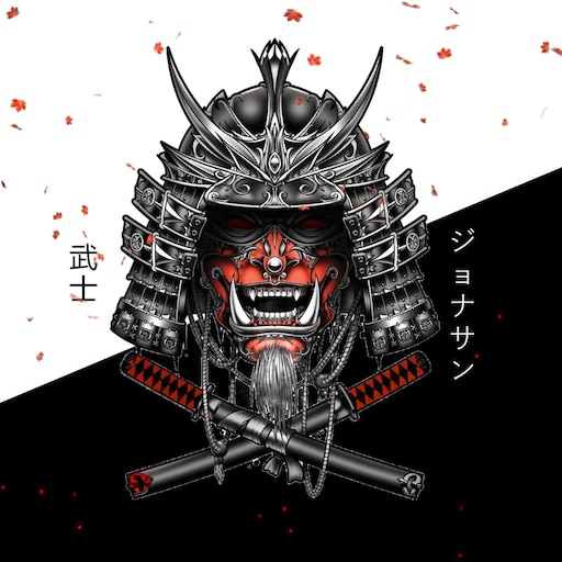 Steam Work Samurai Black And White - Black And Red Wallpaper Engine