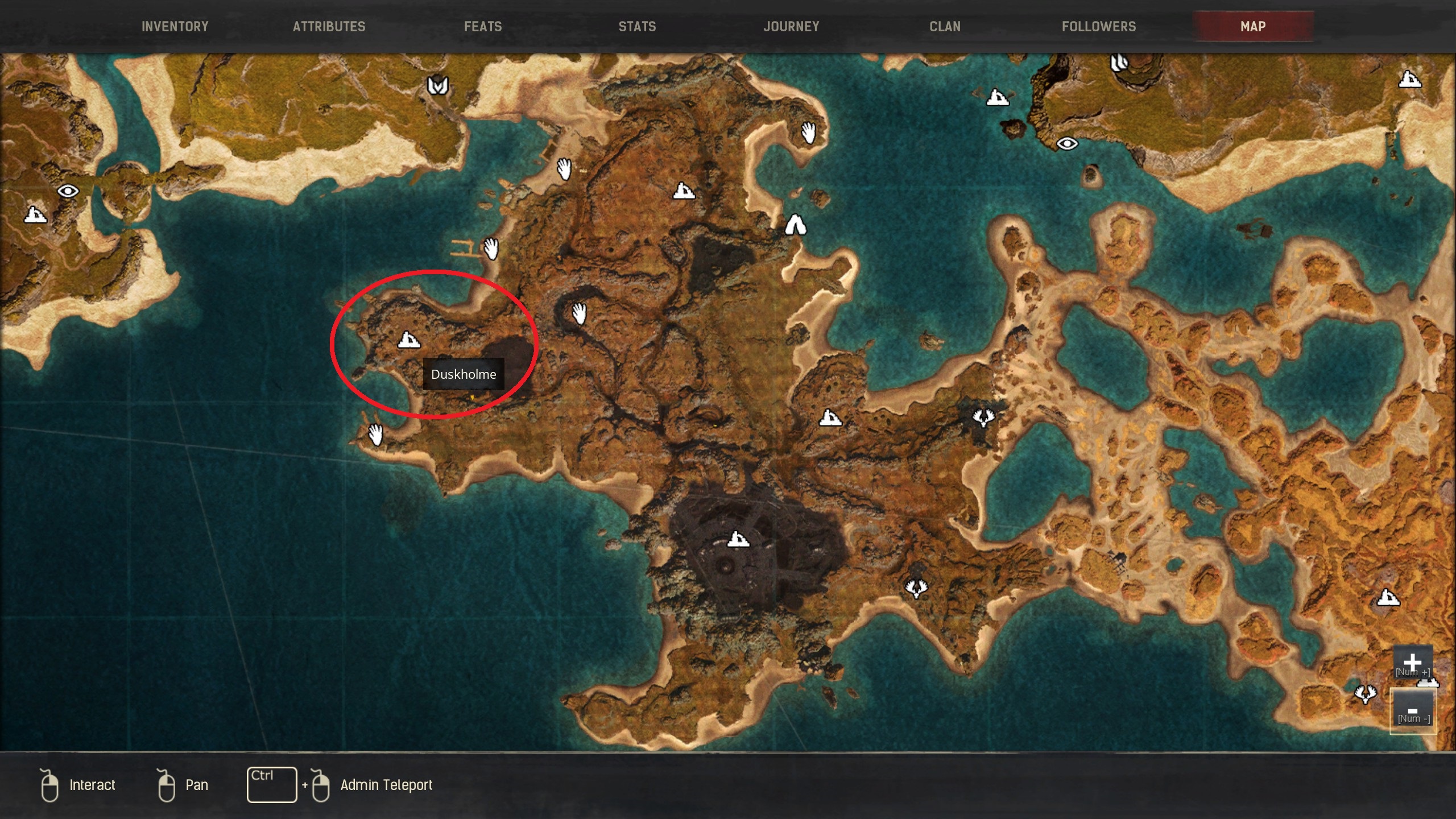 The Gem in the Tower Achievement (2021) / All Isle of Siptah Map Locations image 11