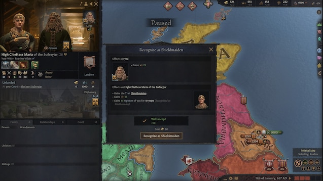 Crusader Kings - Queens, Shield-maiden, Chieftesses take the