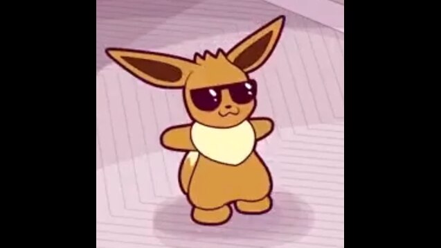 Eevee Cool Pokemon Breakdance Sunglasses GIF