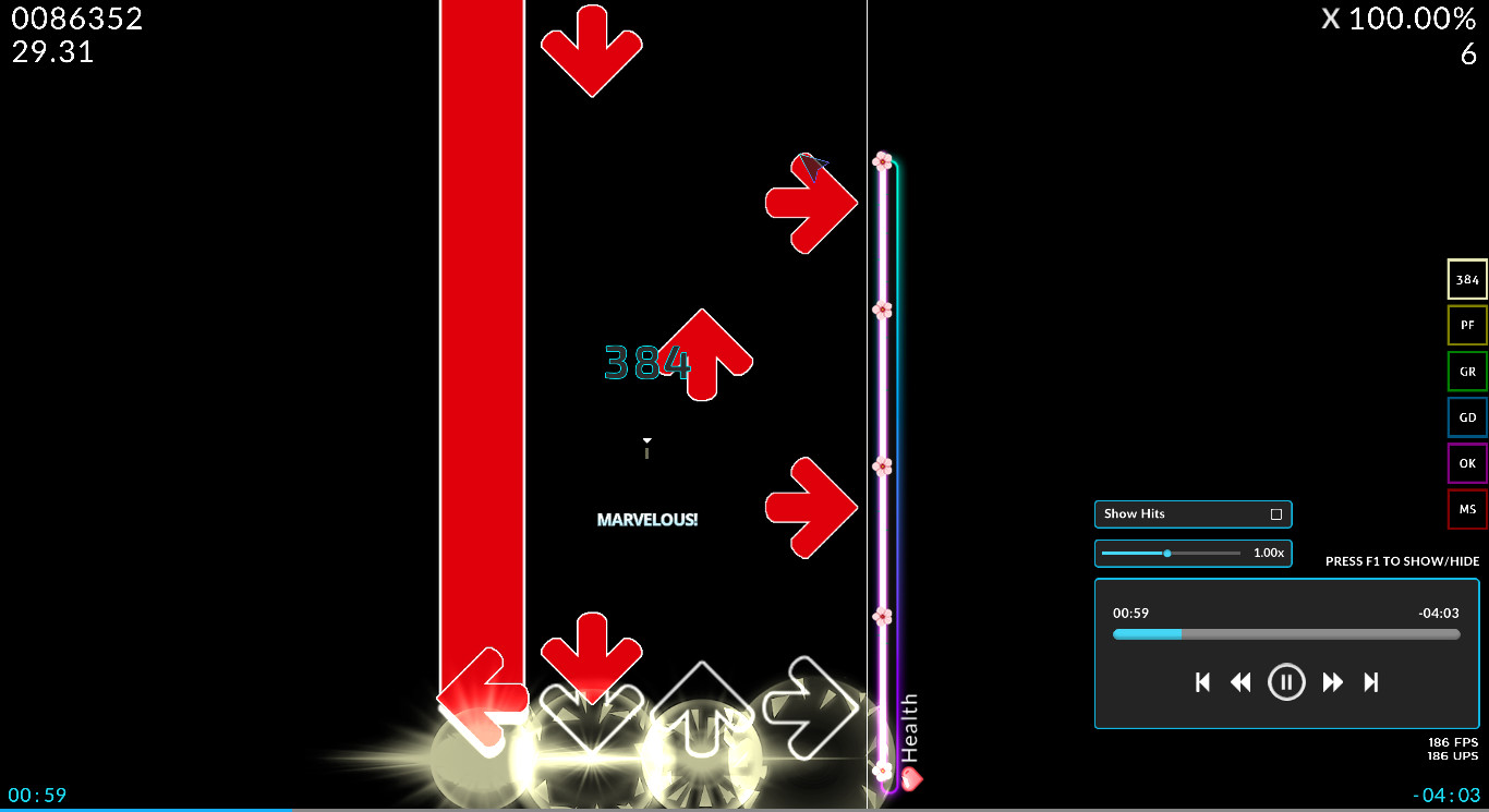 Steam Workshop Stepmania 7 Keys White Blue Yellow 4 Keys Skin Red