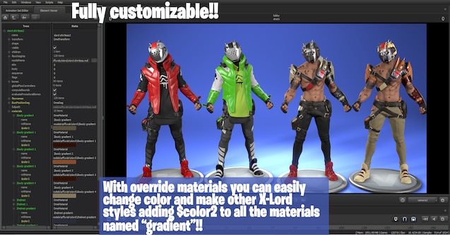 Steam Workshop::[FORTNITE] X-Lord ( all tiers + customizable styles )