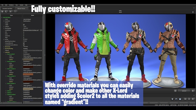 Steam Workshop::[FORTNITE] X-Lord ( all tiers + customizable styles )