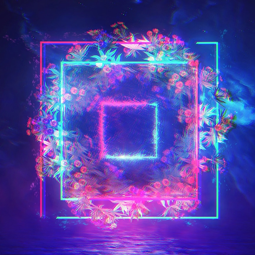 Neon  Square 4k 