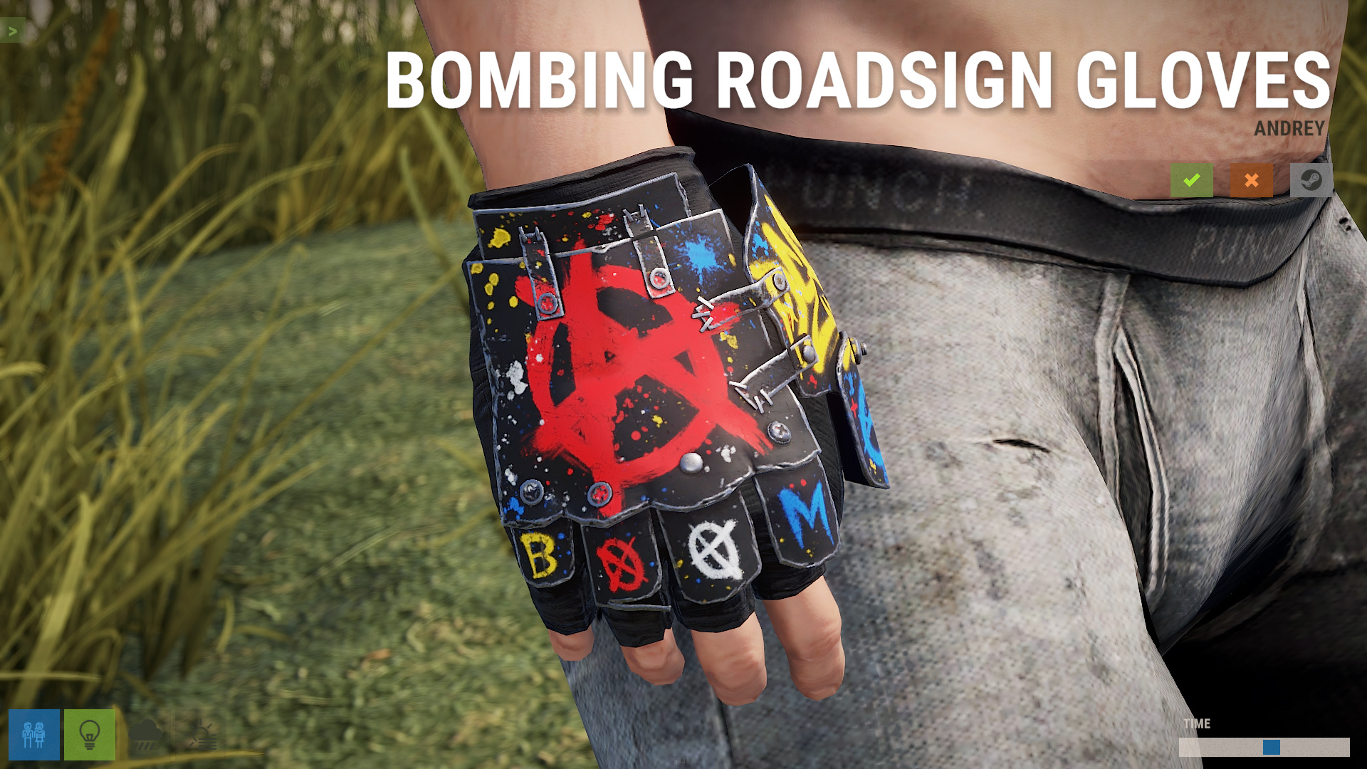 Bombing Roadsign Gloves thumbnail 2
