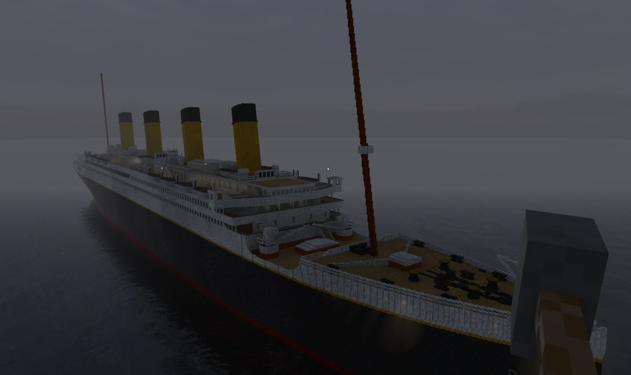 minecraft titanic sinking