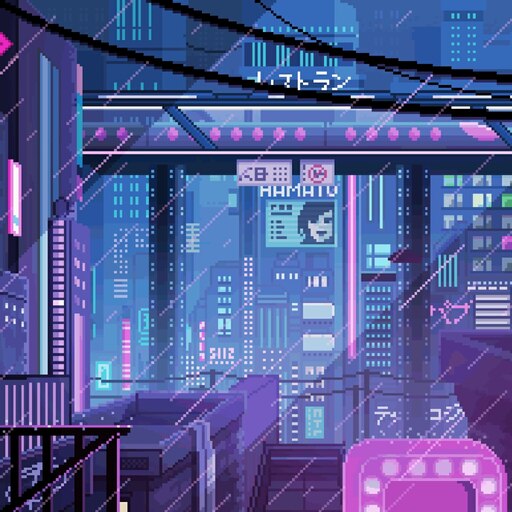 Steam Workshop::8-bit rainy city (night)