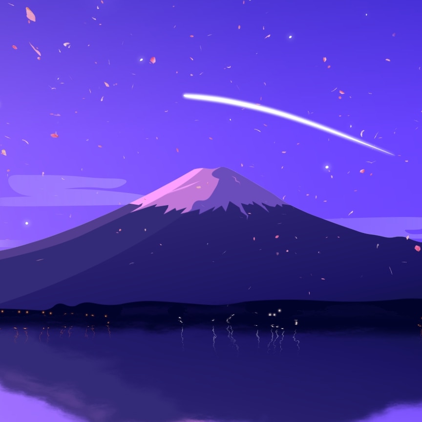 Mount Fuji - Purple v2