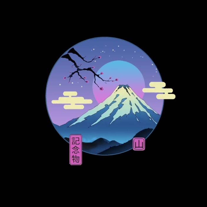 Vaporwave Fuji Parallax