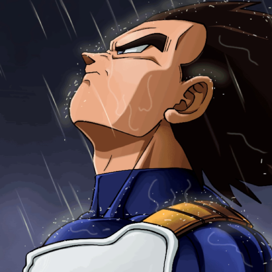 Vegeta - Animated Rain